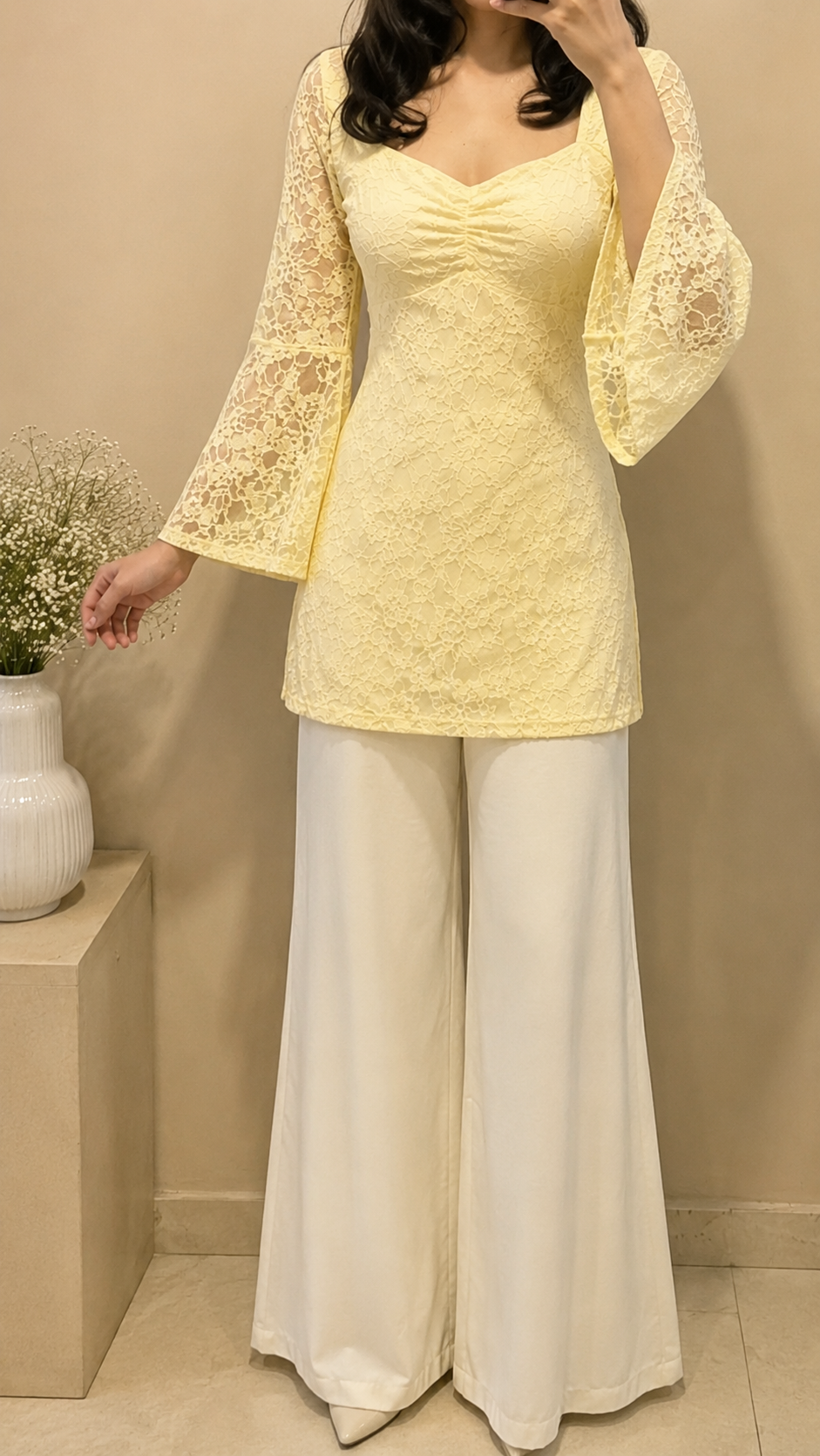 Noor Lace Kurti Set